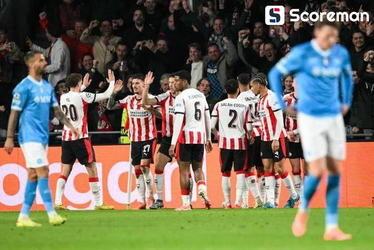 나폴리, PSV 아인트호벤에 2-6 참패... 맥토미니 멀티골